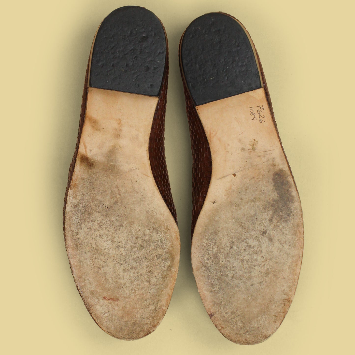 Belgian Shoes Woven Leather Mr Casual Slippers/Loafers