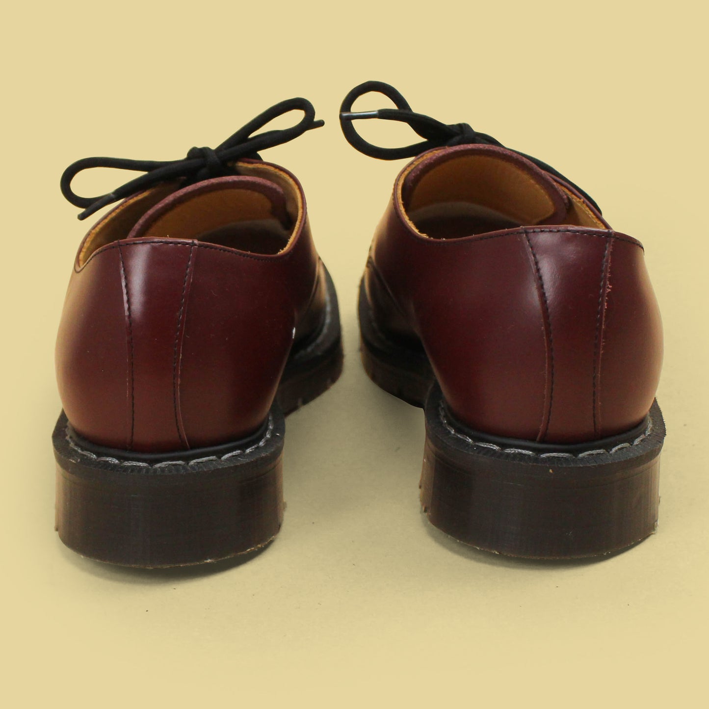 Solovair Oxblood Hi-Shine Leather Gibson Shoes
