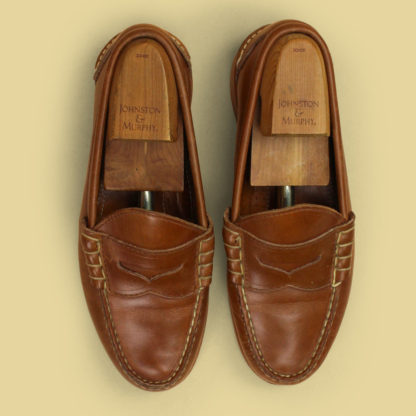 Oak Street Bootmakers Natural Chromexcel Beefroll Penny Loafers