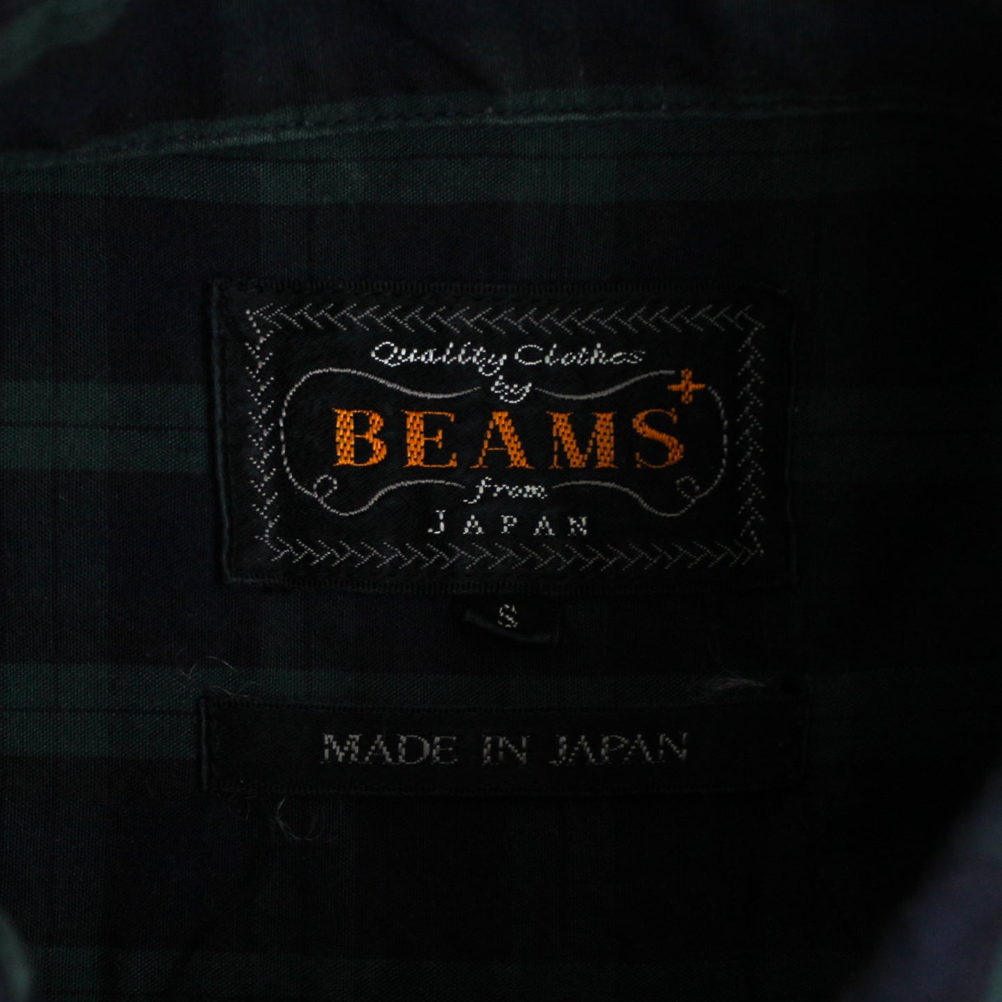 Beams Plus Blackwatch Plaid Cotton Button Down Popover Shirt
