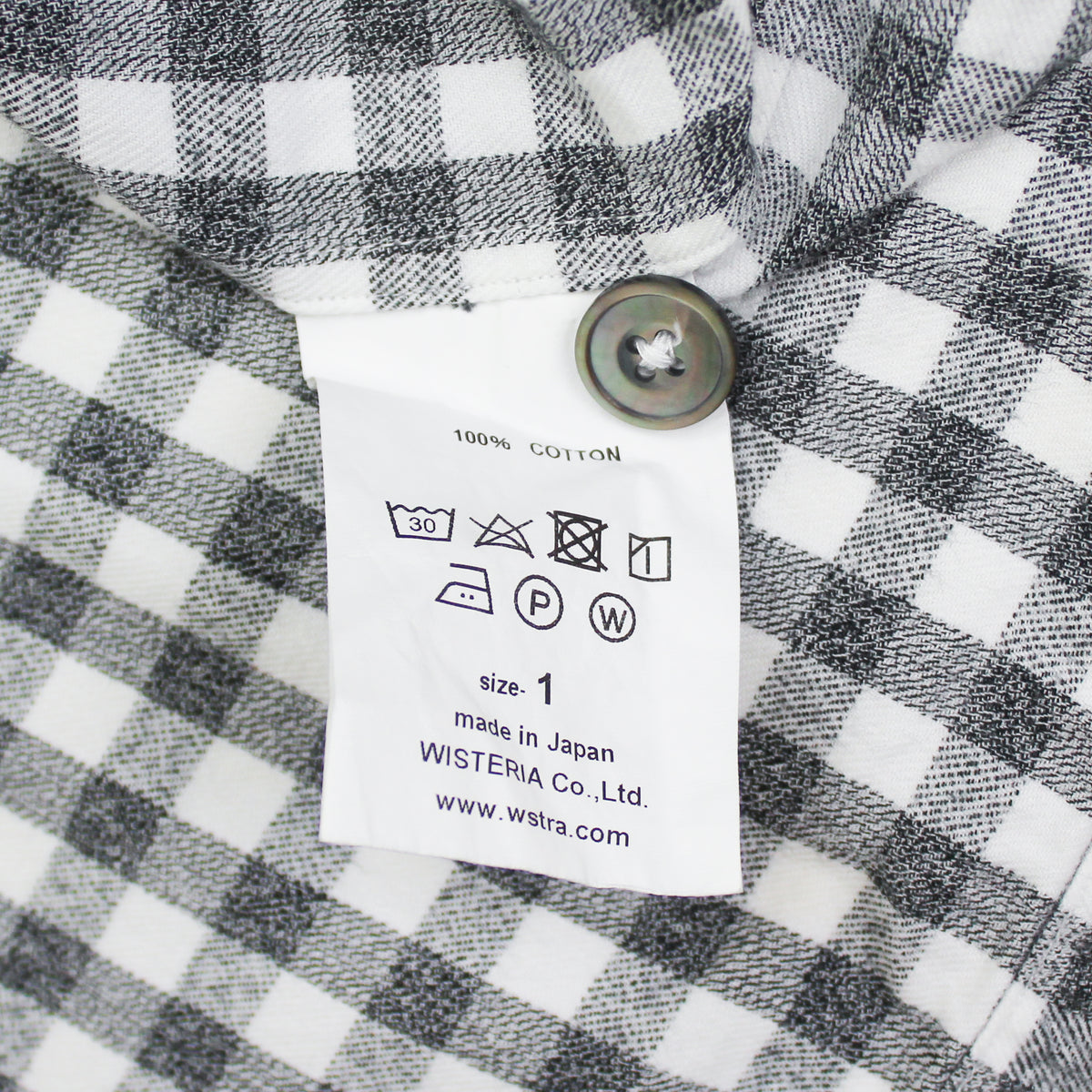 Fujito Gingham Cotton Flannel Camp Collar Button Up Shirt