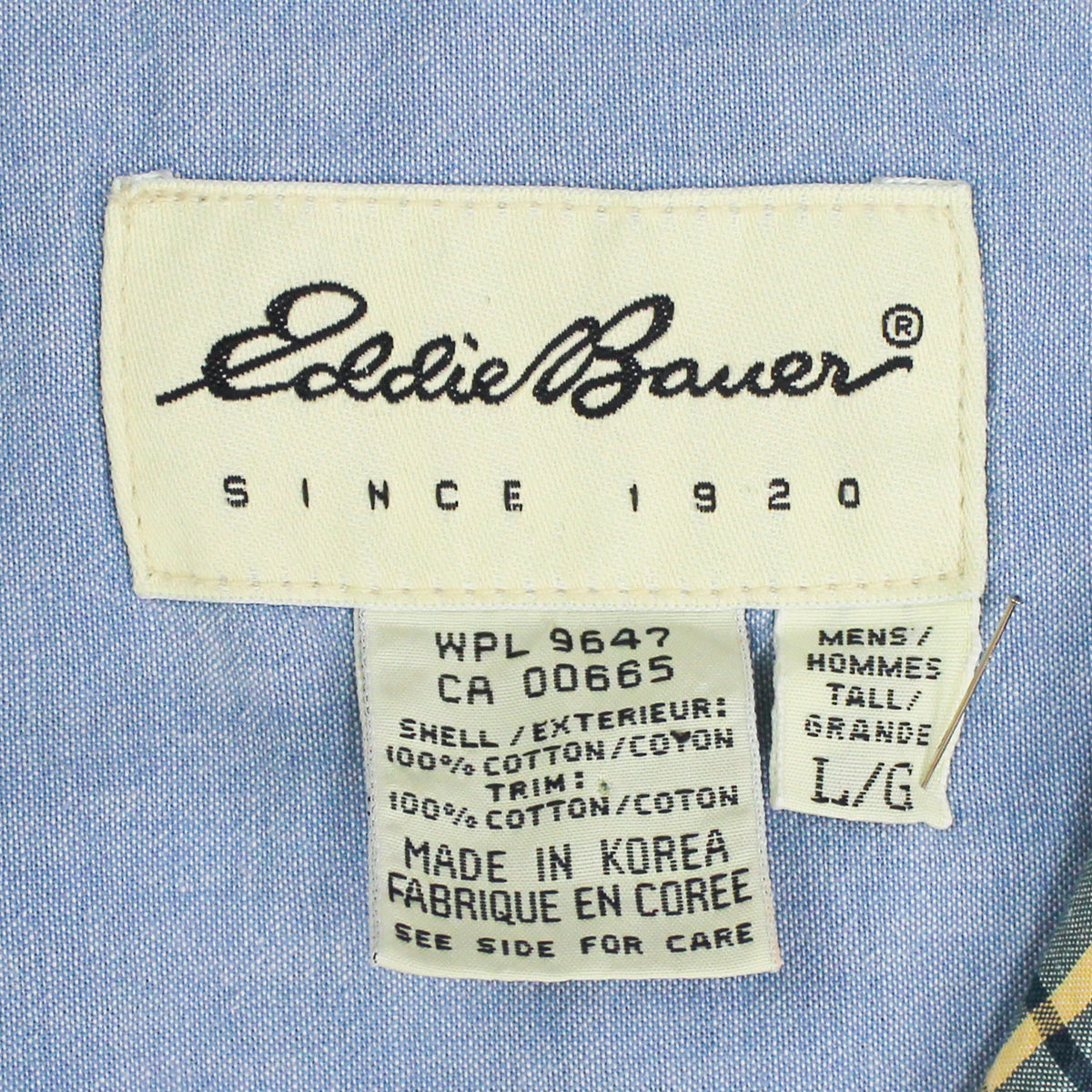 Vintage Eddie Bauer Plaid Cotton Hooded Anorak Jacket