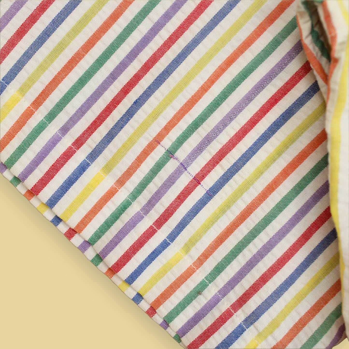 Brooks Brothers Rainbow Stripe Seersucker Short Sleeve Button-Up