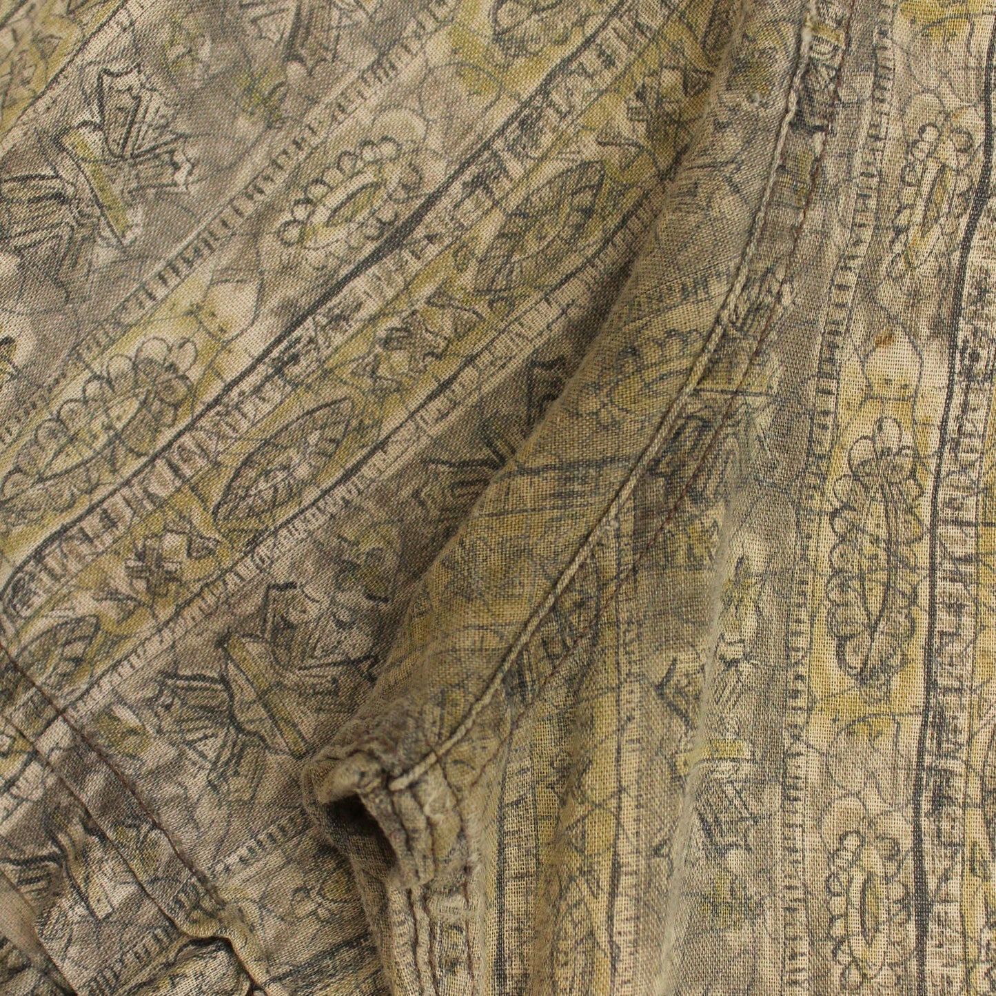 Archdale Paisley Scroll Print Cotton Popover Shirt