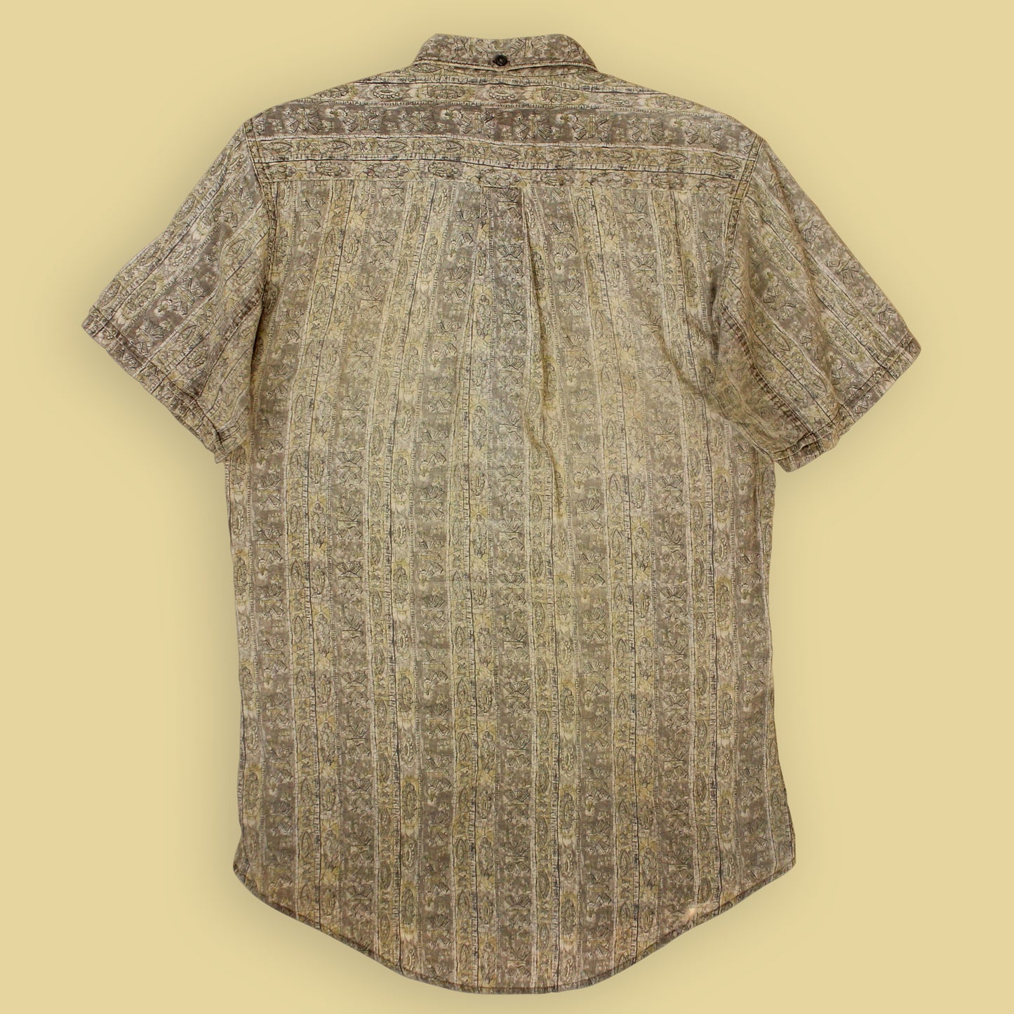 Archdale Paisley Scroll Print Cotton Popover Shirt