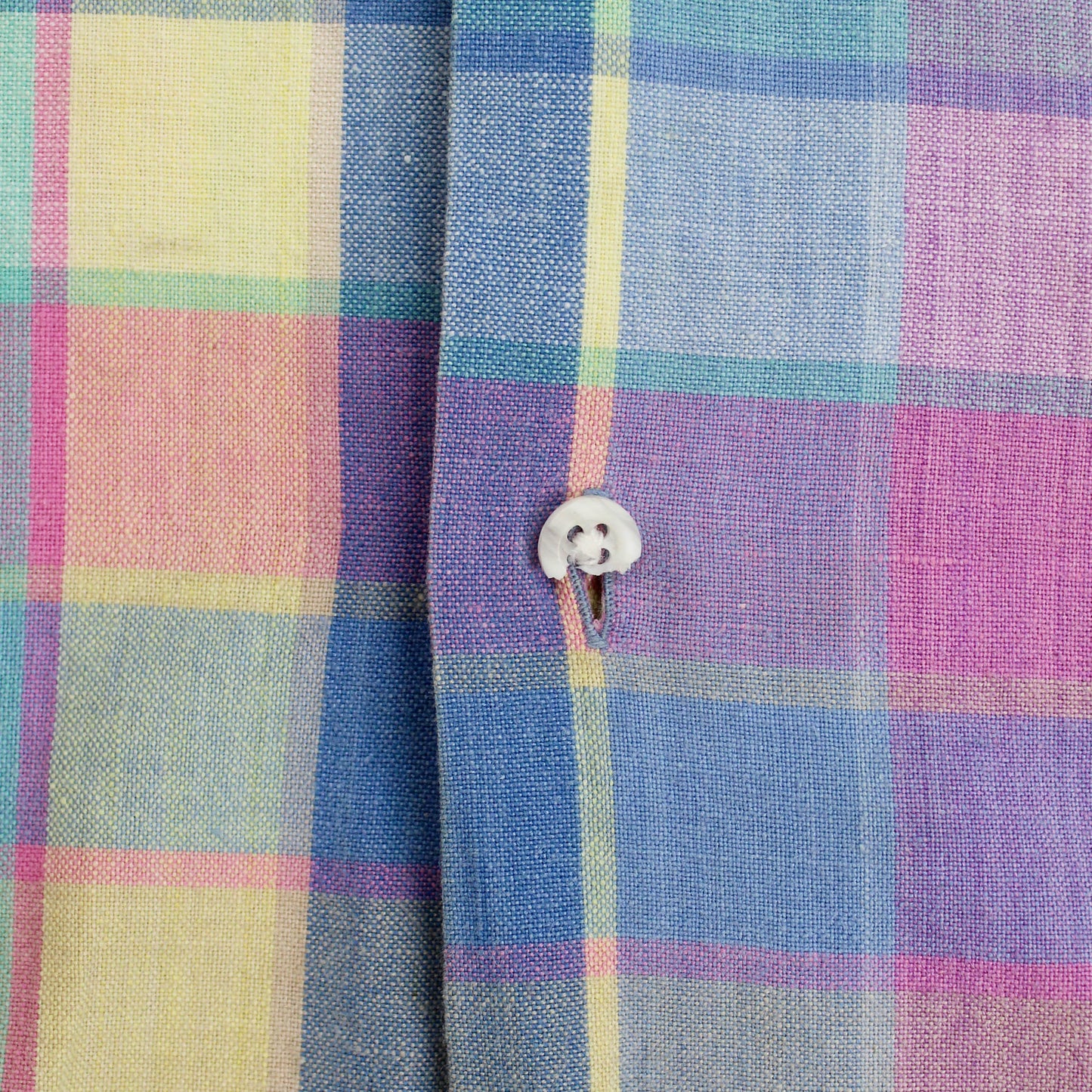 Brooks Brothers Madras Camp Collar Short Sleeve Button-Up Shirt