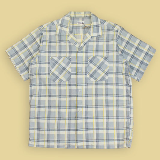 Distinctive Sportswear Printed Plaid Loop Collar Shirt