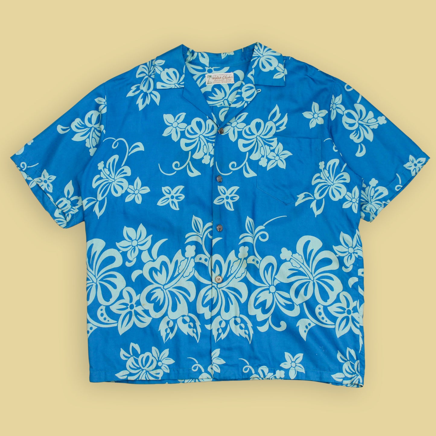 Waltah Clarke's Hibiscus Print Hawaiian Shirt