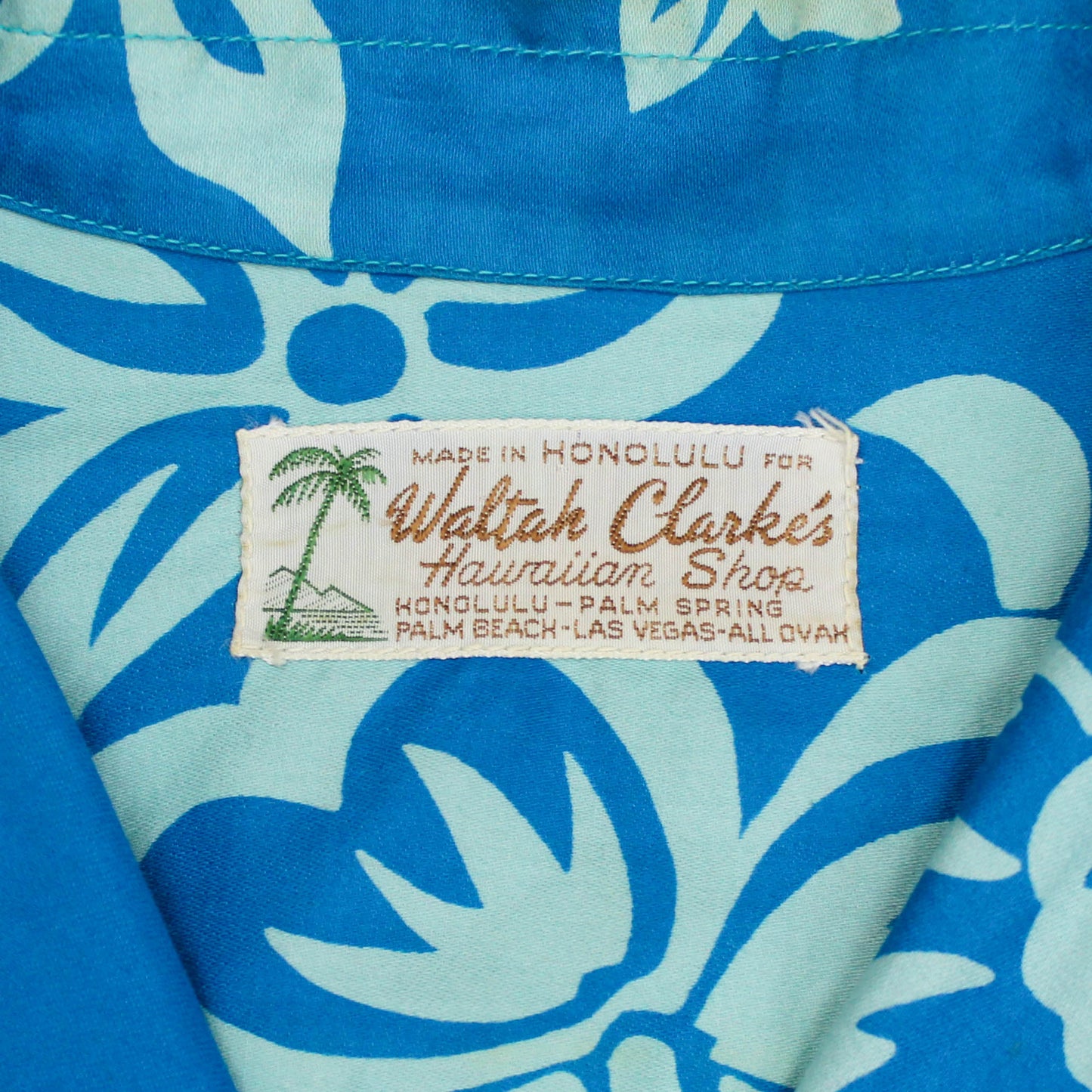 Waltah Clarke's Hibiscus Print Hawaiian Shirt