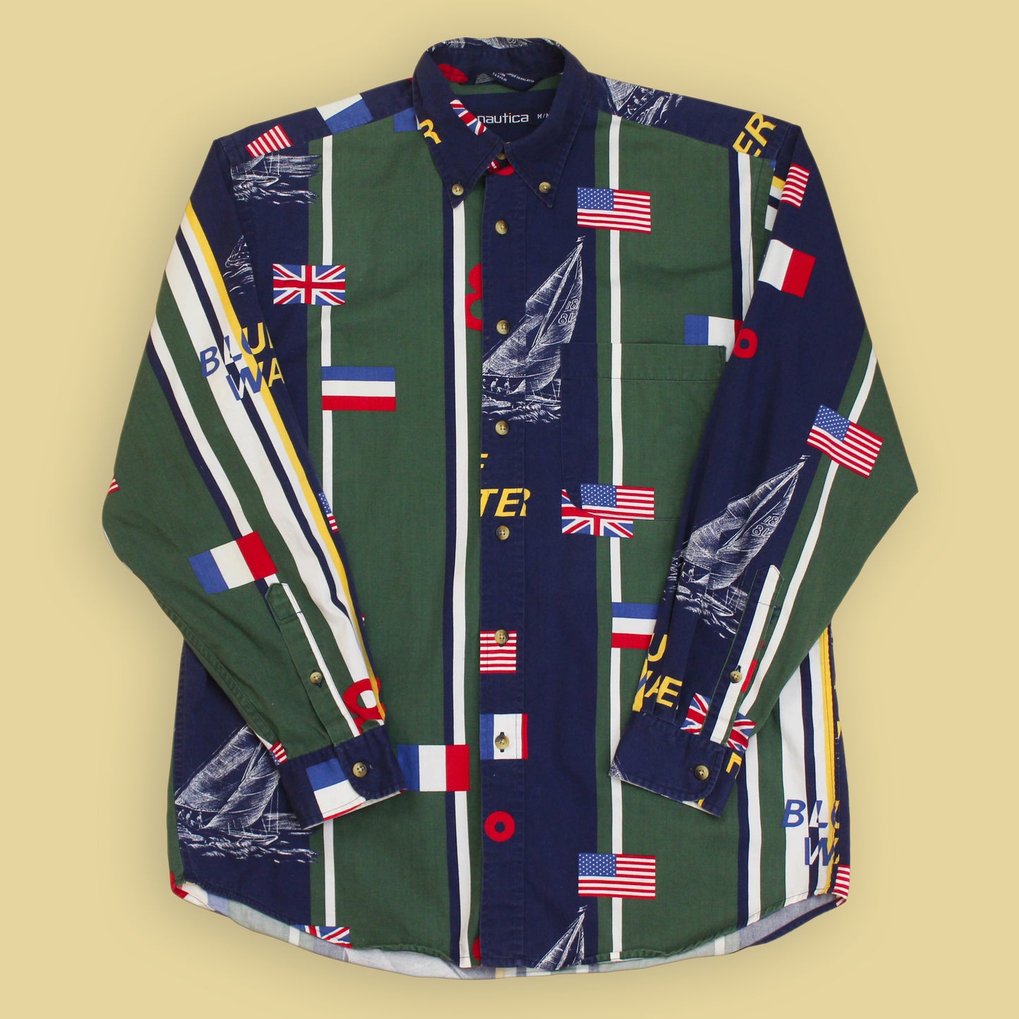 Nautica Sailing Print Button Down Shirt
