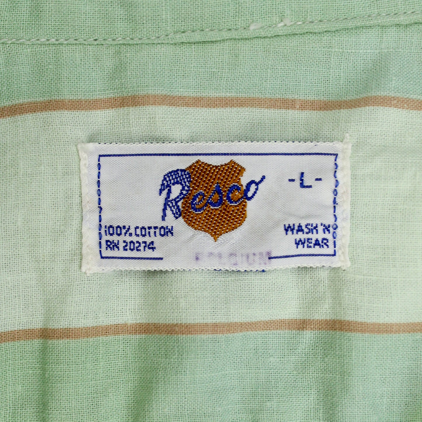 Resco Striped Cotton Camp Collar Short Sleeve Shirt Jacket