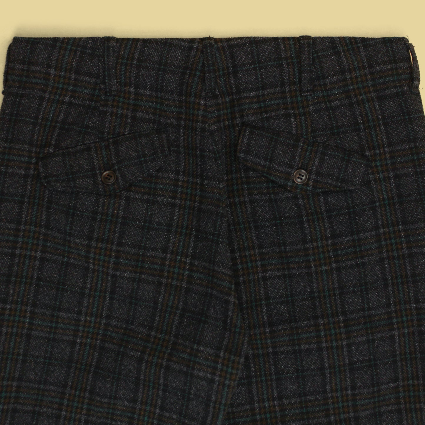 Needles Grey Plaid Tweed F.P. Boot-cut Trouser