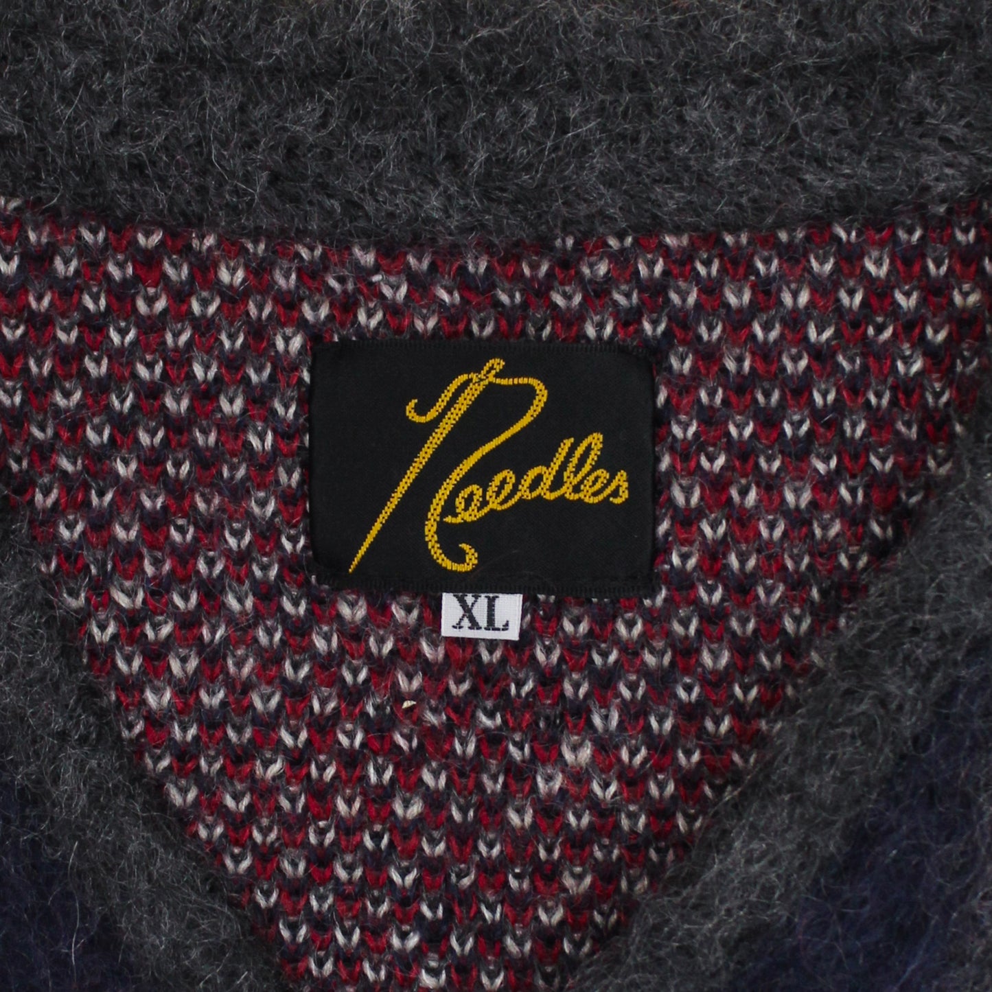 Needles Psychedelic Intarsia Knit Mohair Cardigan