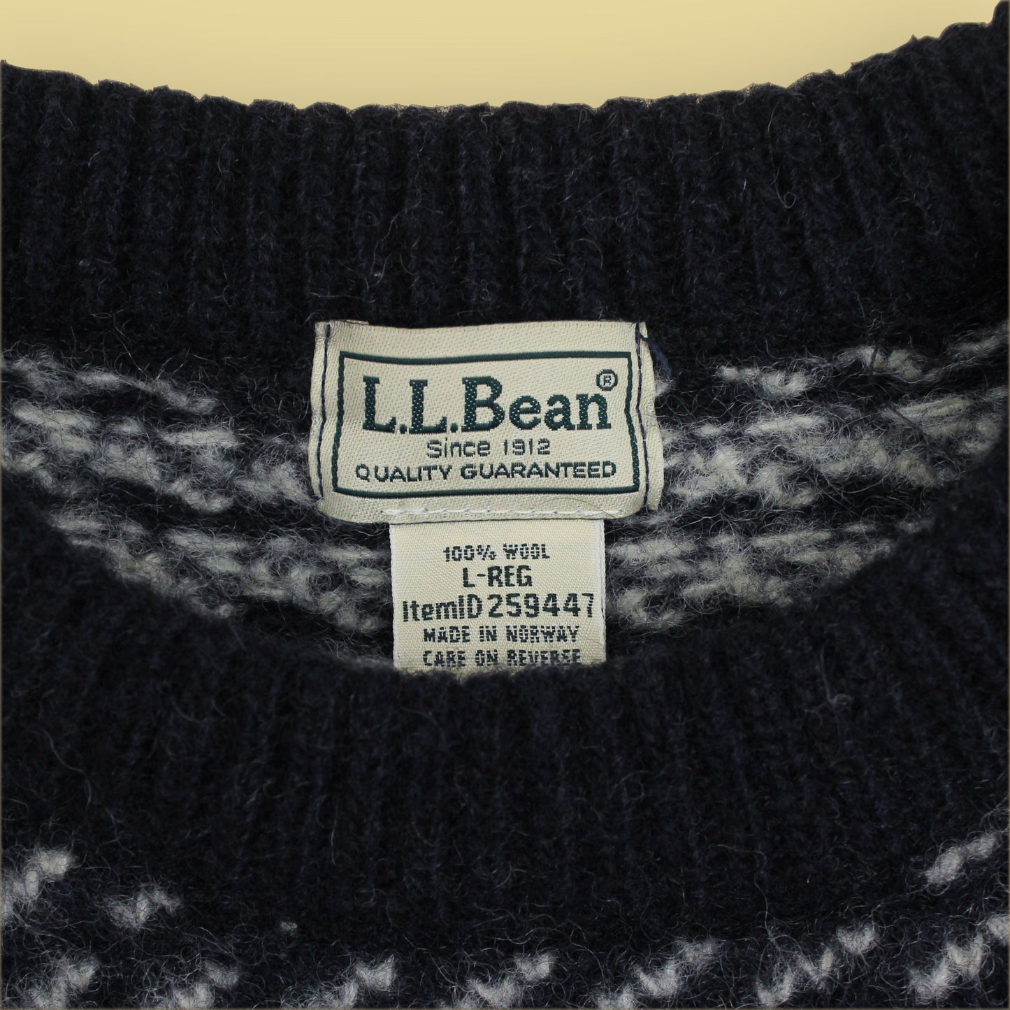 L.L. Bean Norwegian Birdseye Wool Crewneck Sweater
