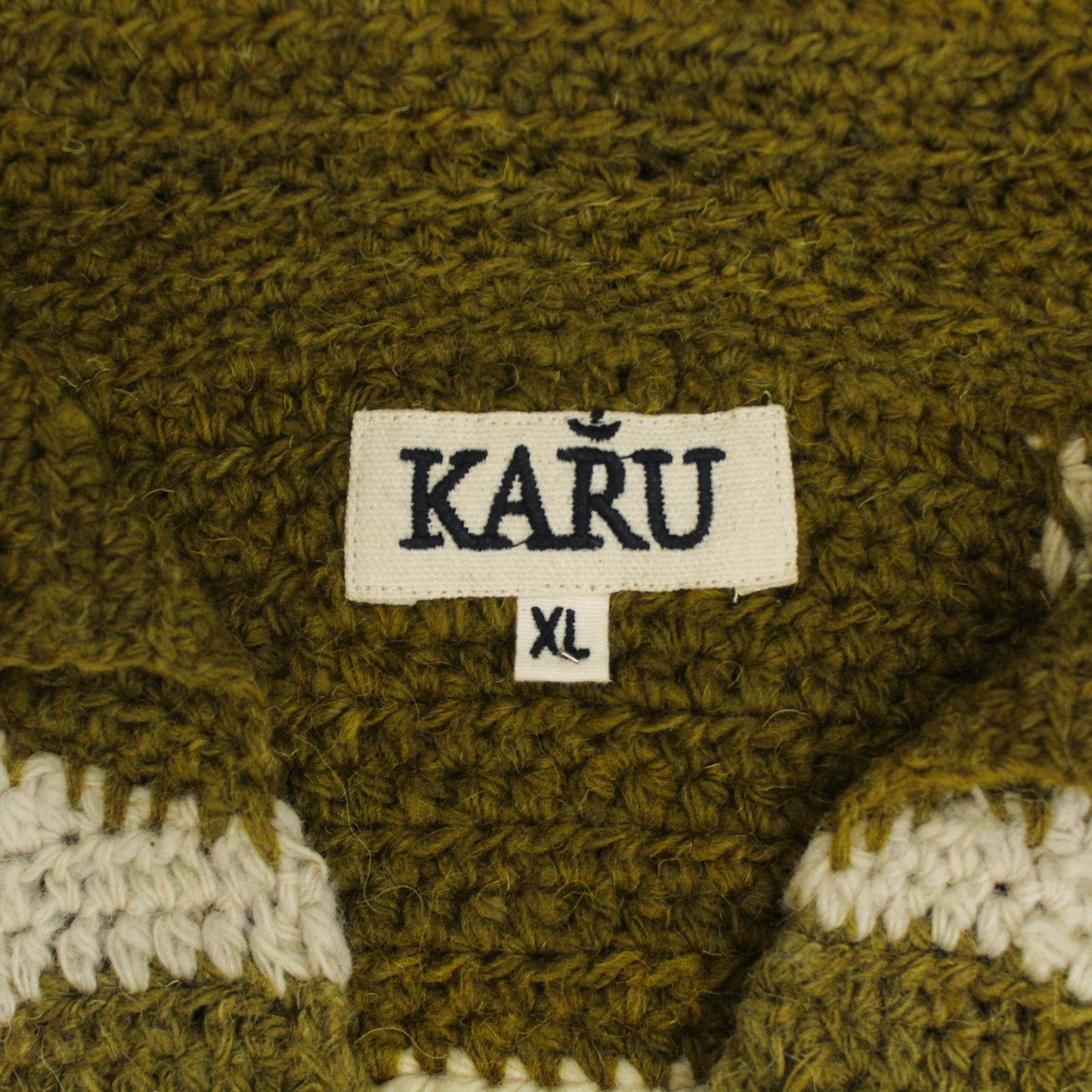Karu Research Wool Check Rugby Knit Sweater