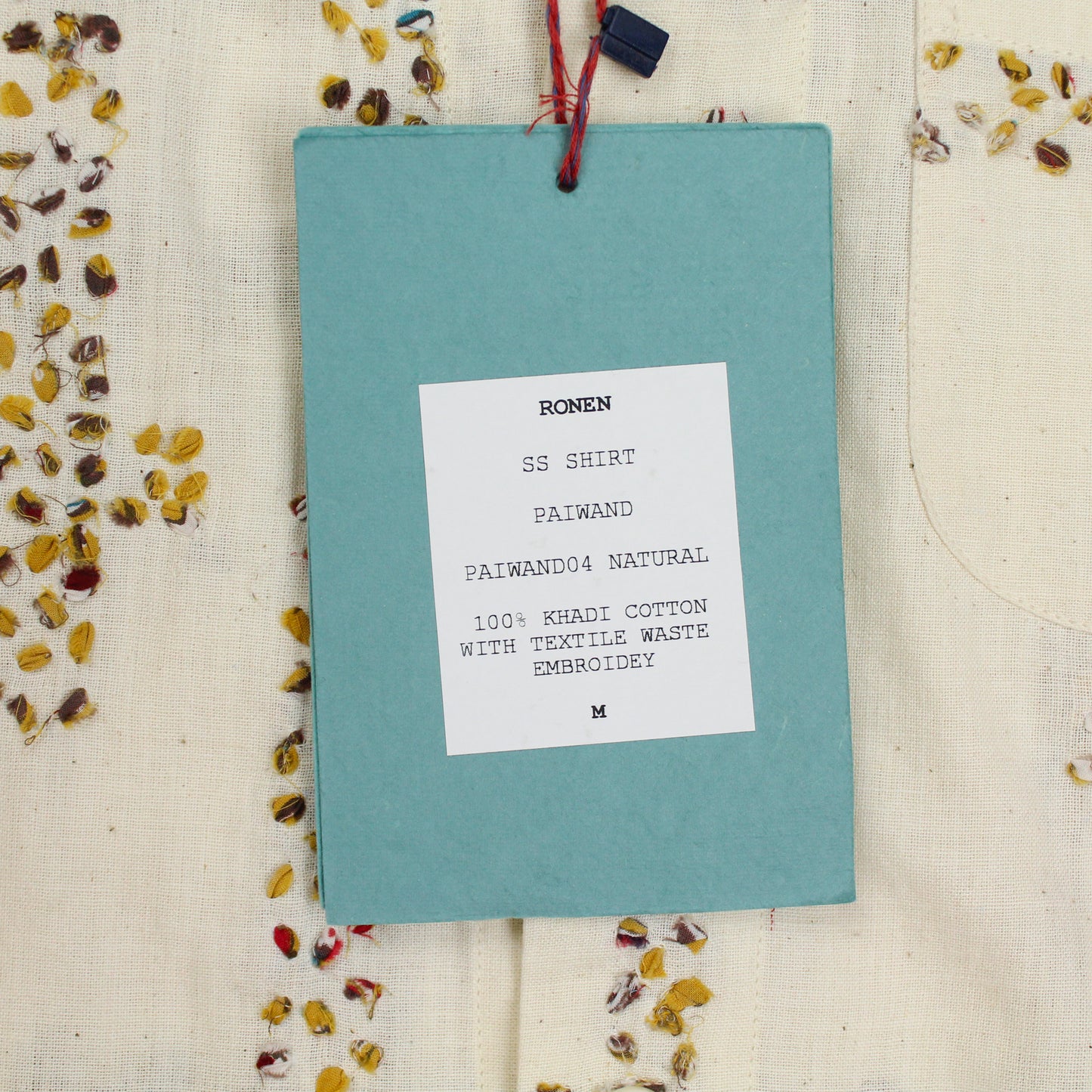 Kardo Paiwand Embroidered Khadi Cotton SS Ronen Shirt