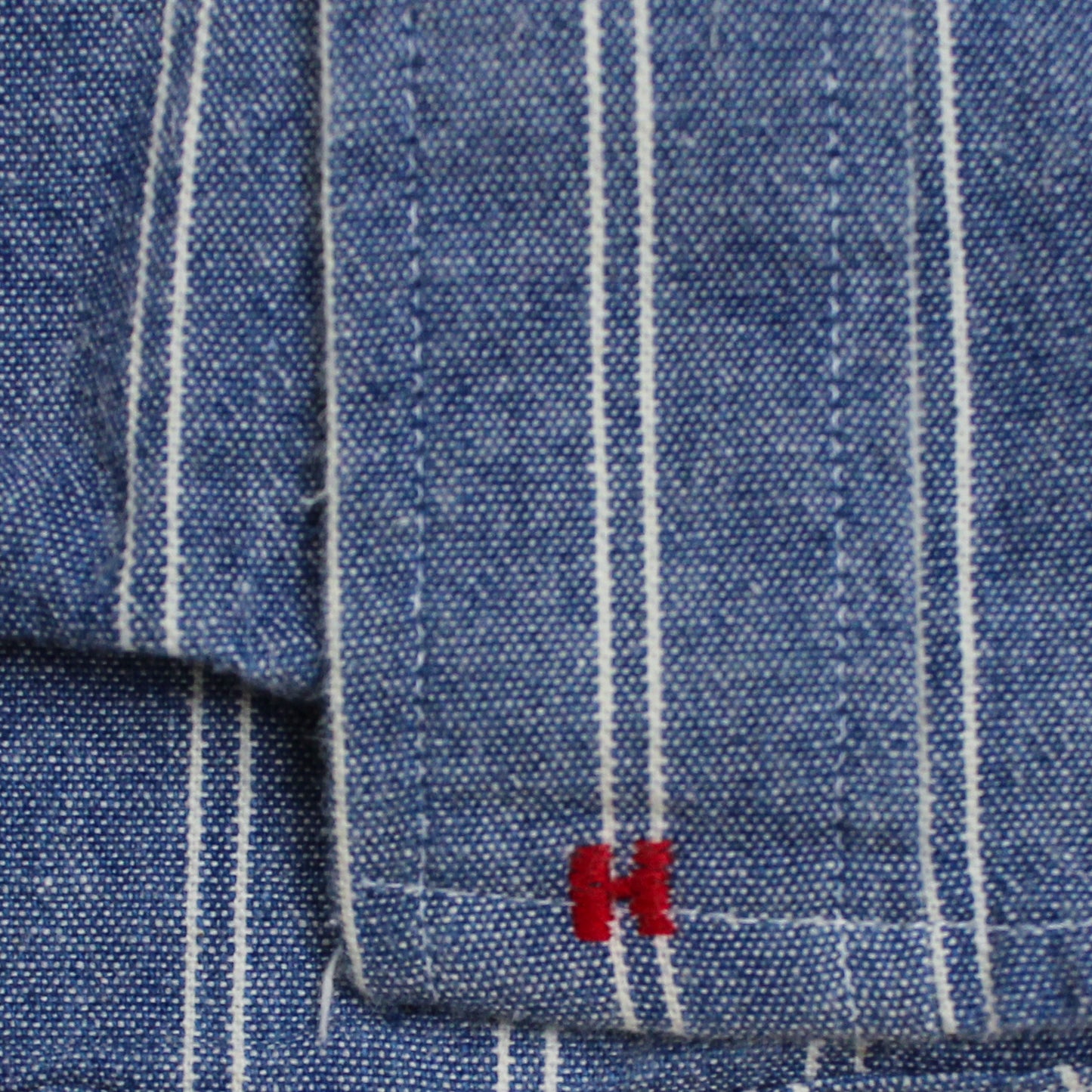 Hathaway Chambray Stripe Cotton Button-Down Shirt