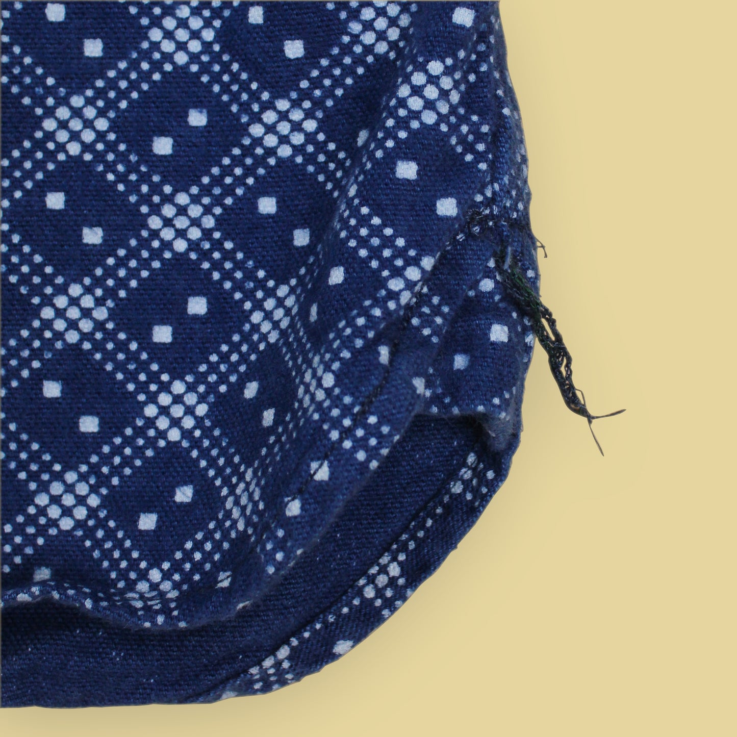 Wythe Indigo Discharge Print Cotton Flannel Work Shirt