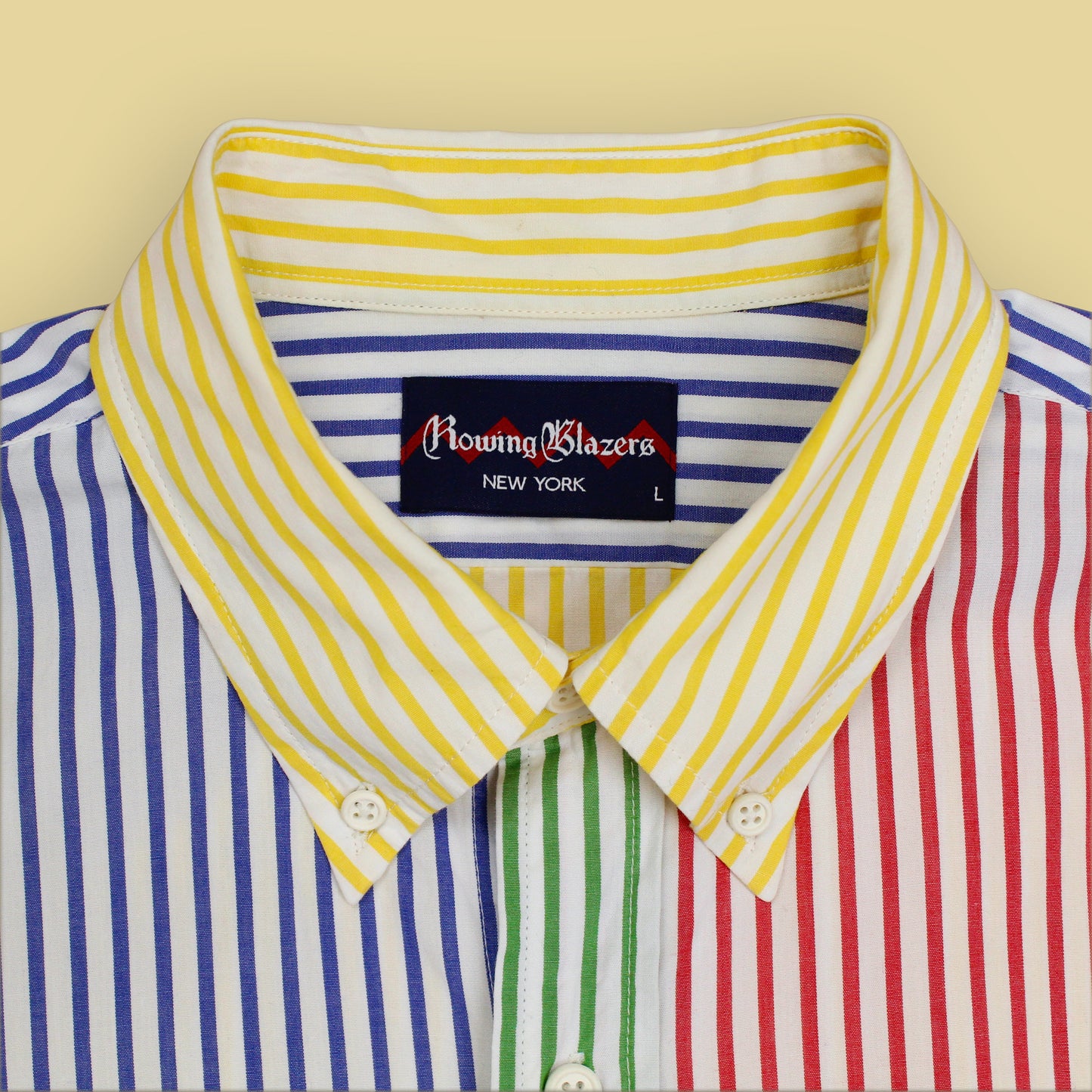 Rowing Blazers Mismatched Bengal Stripe Button-Down "Fun" Shirt