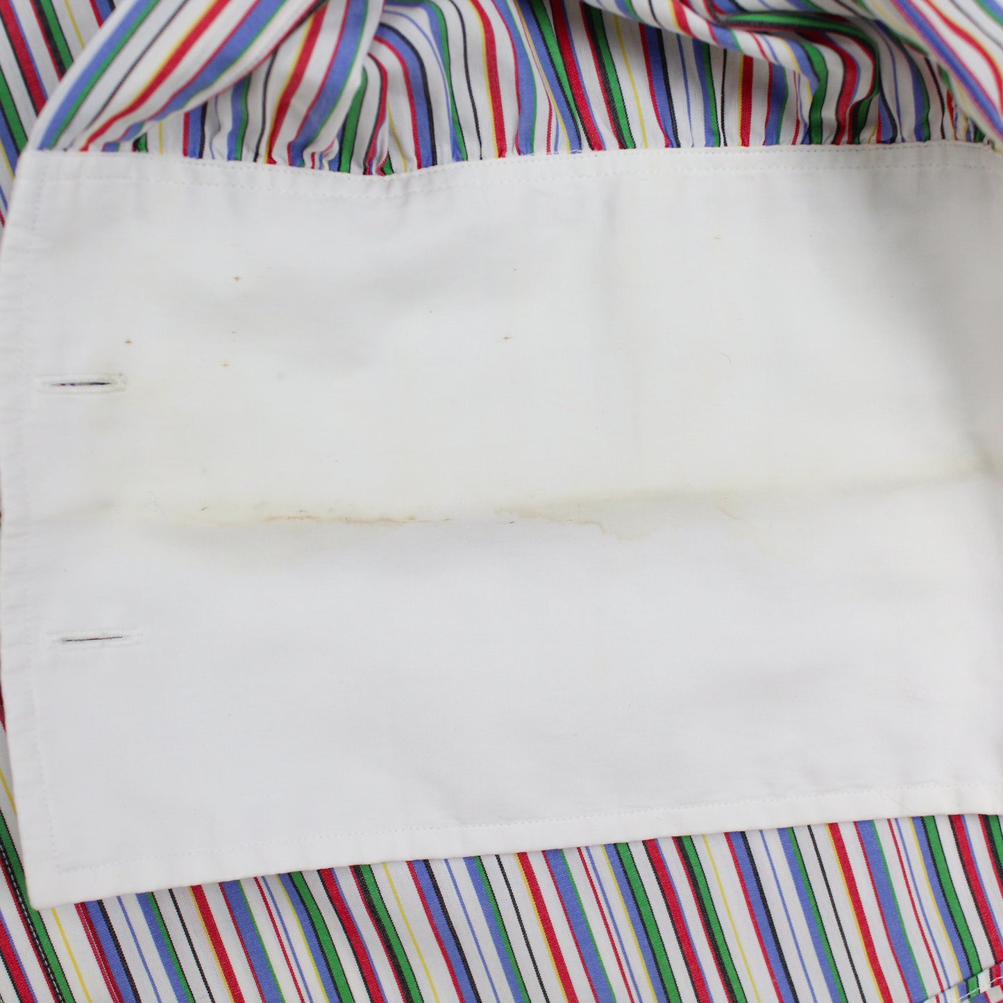 Turnbull & Asser Variegated Stripe Cotton Contrast Cotton French Cuff Shirt