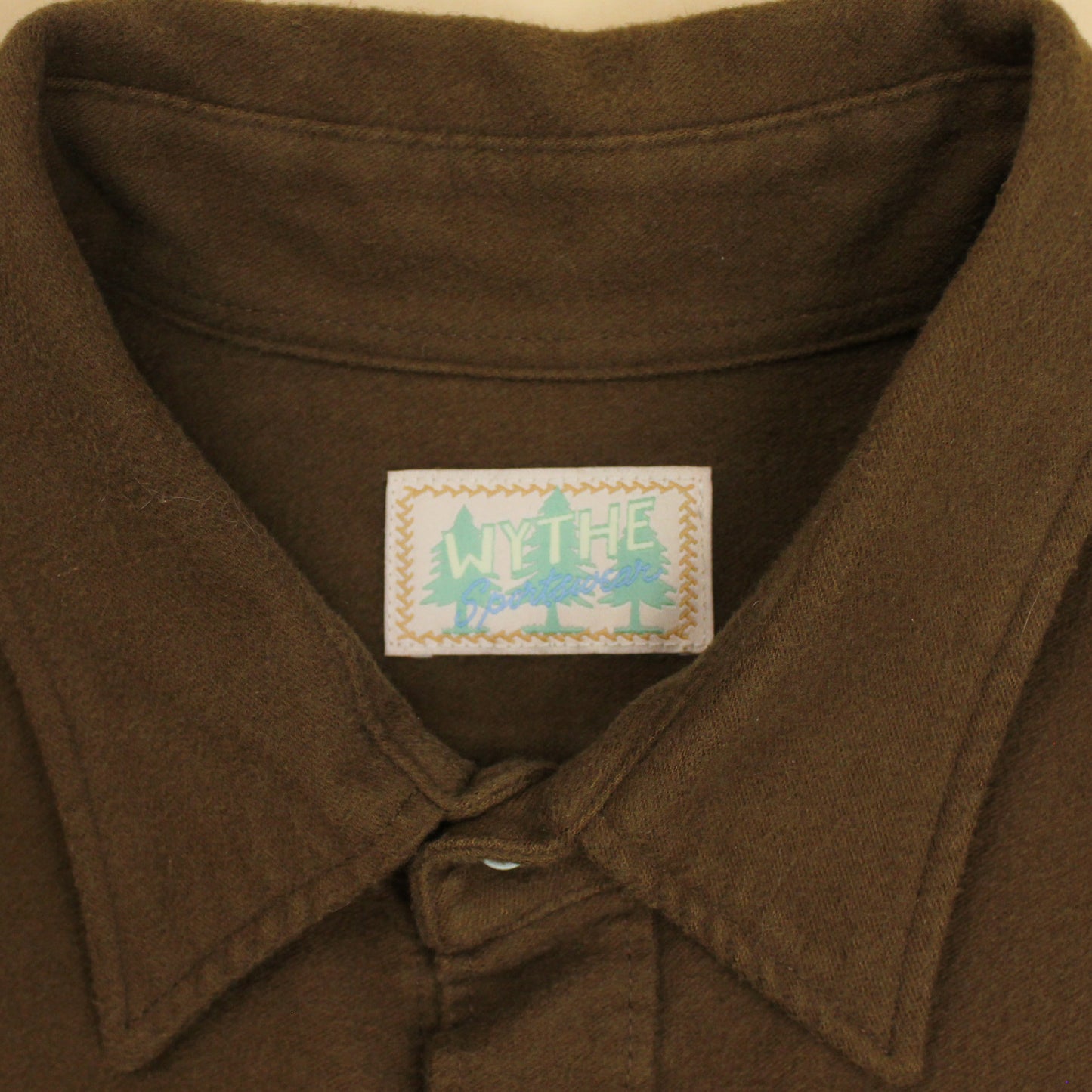 Wythe Bear Brown Moleskin Cotton Pearl Snap Western Shirt