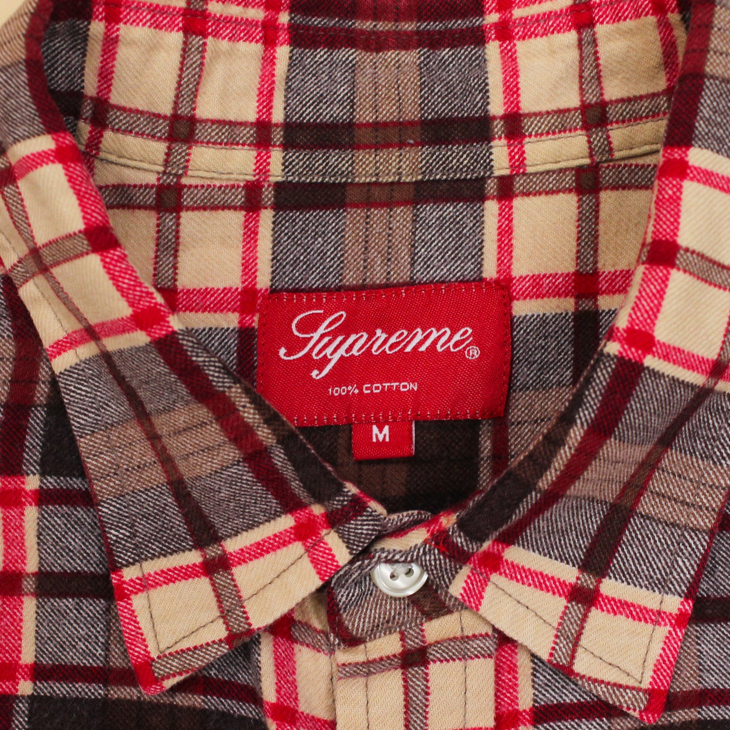 Supreme Printed Plaid Cotton Flannel Shirt