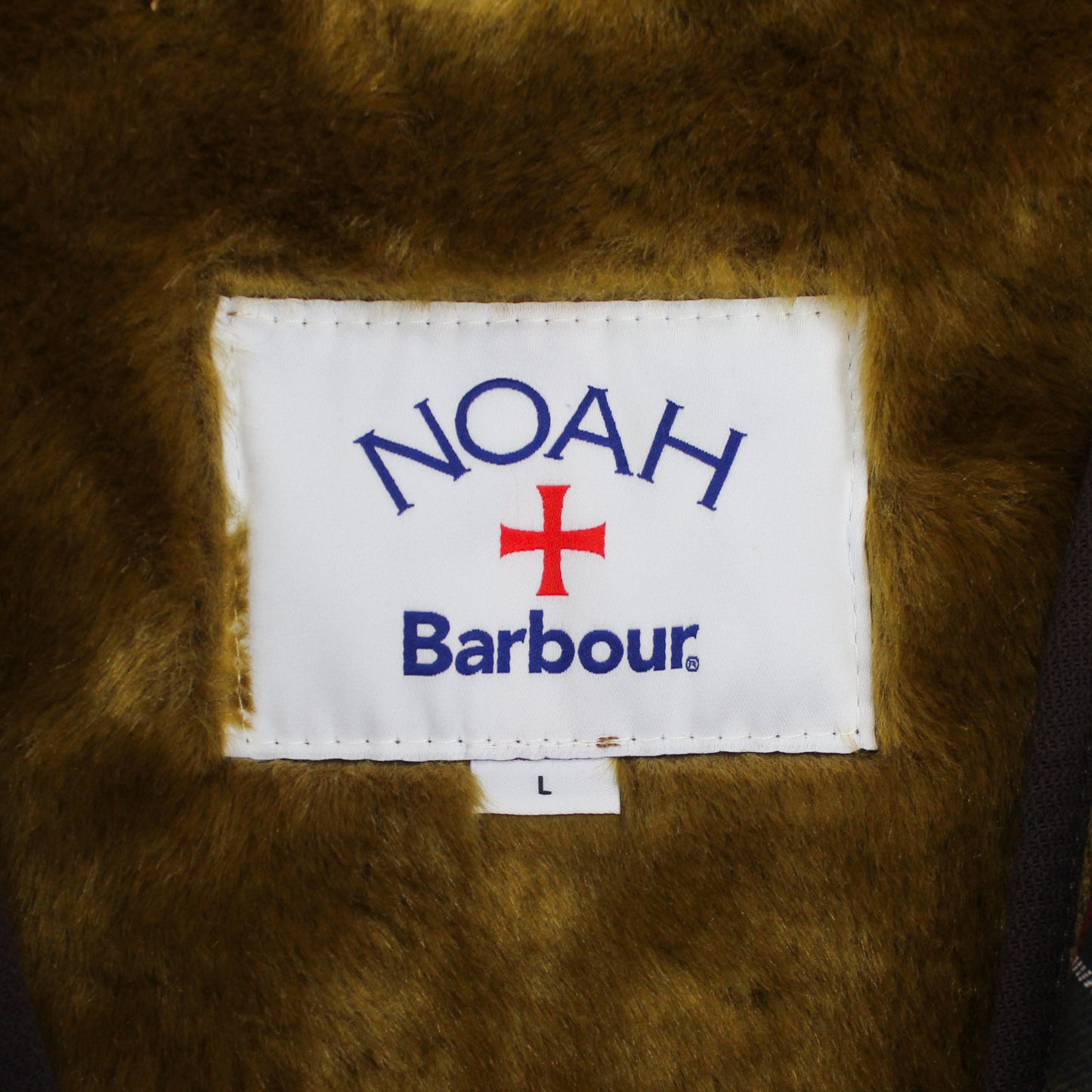 Barbour x Noah Camo Waxed Canvas Bedale Jacket with Faux Fur Liner Vest