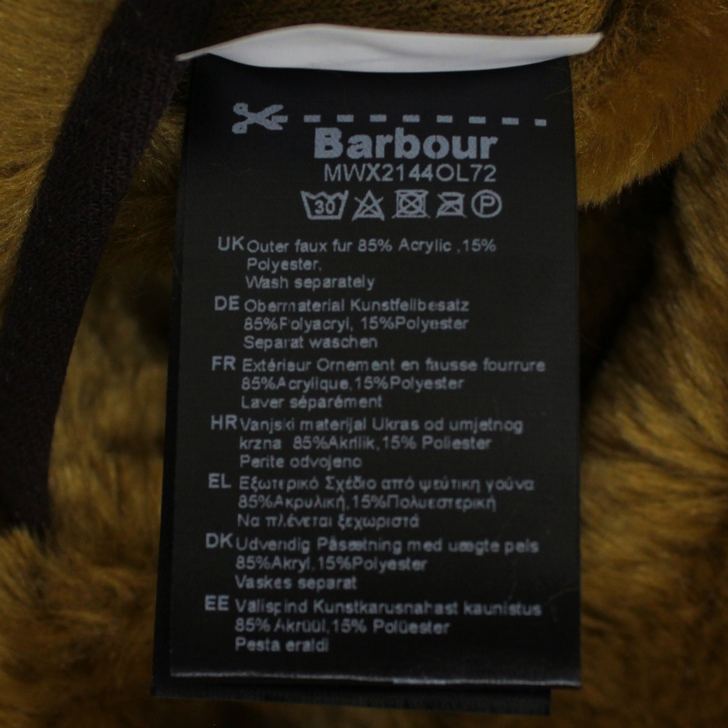 Barbour x Noah Camo Waxed Canvas Bedale Jacket with Faux Fur Liner Vest