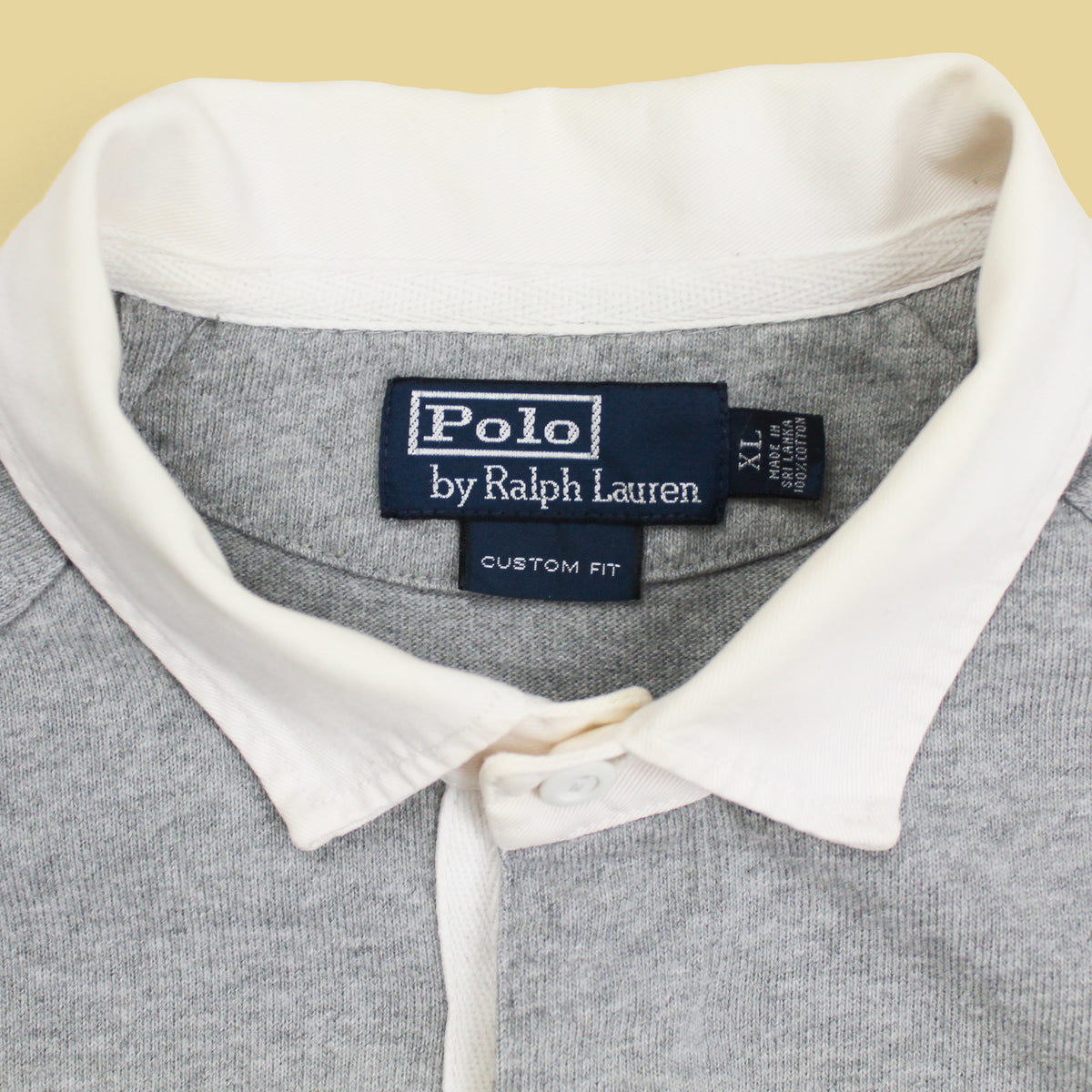 Polo Ralph Lauren Heather Gray Padded Rugby Shirt