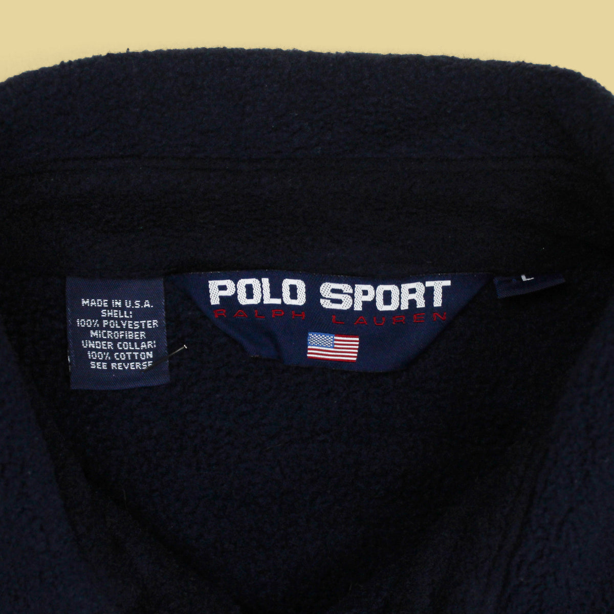 Vintage Polo Sport Block Stripe Fleece Harrington Swing Jacket