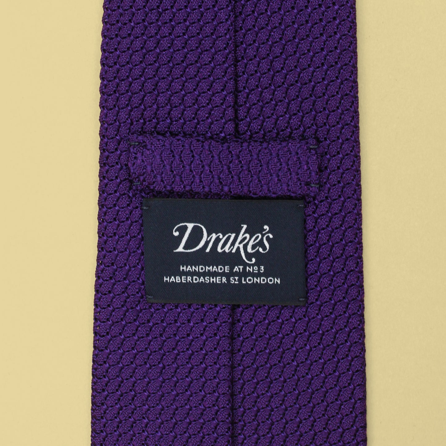 Drake's Large Knot Silk Grenadine Hand Rolled Tie