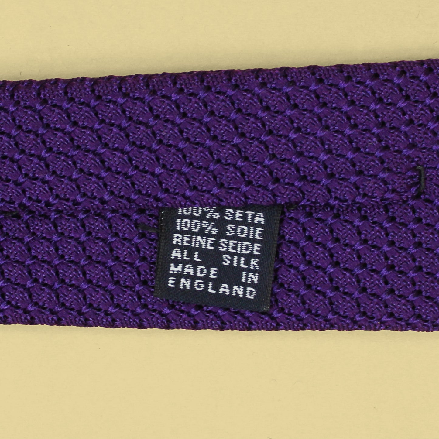 Drake's Large Knot Silk Grenadine Hand Rolled Tie