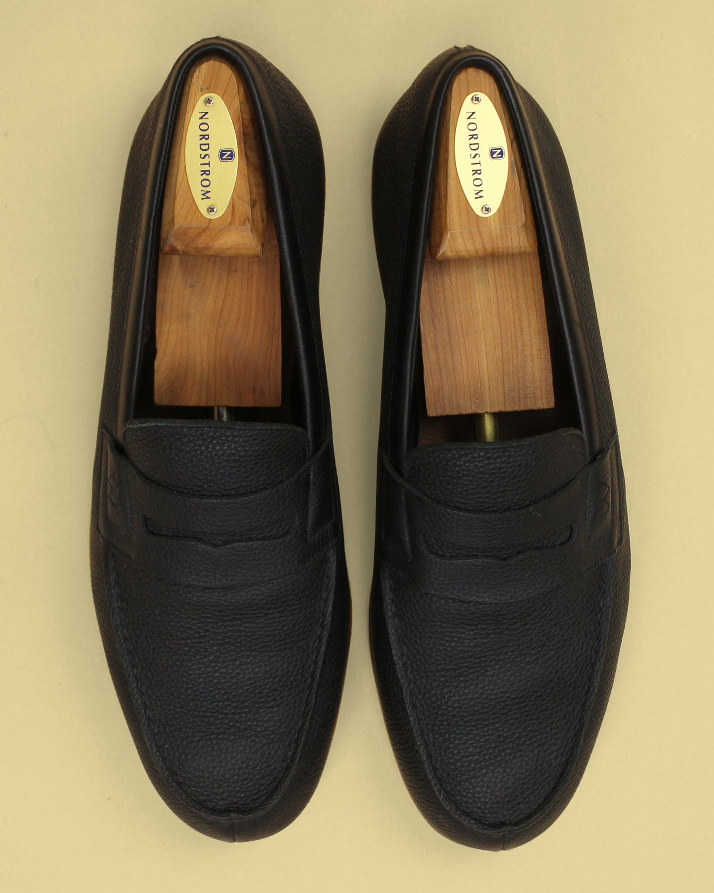J.M. Weston Pebble Grain Leather Le Moc Loafers
