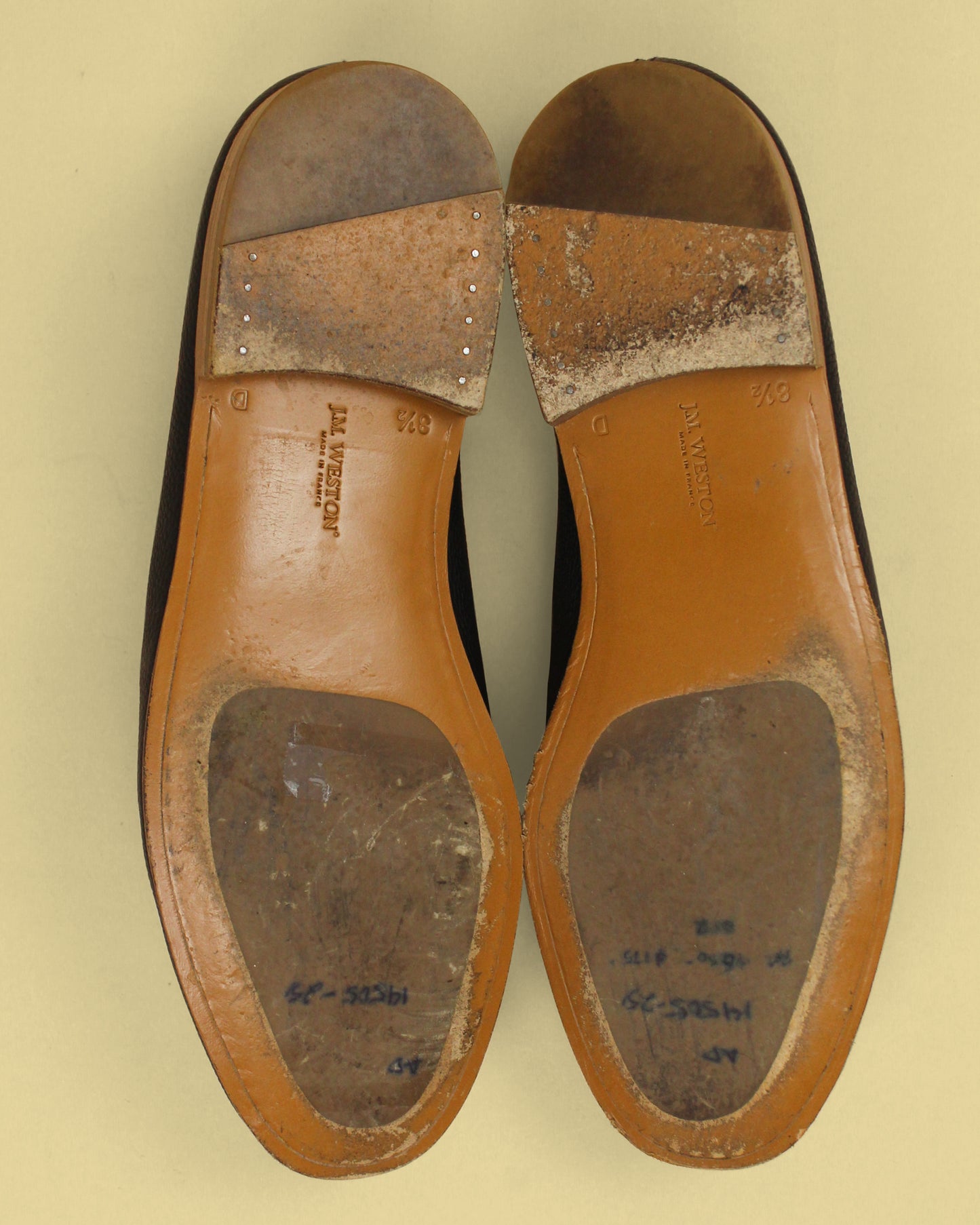 J.M. Weston Pebble Grain Leather Le Moc Loafers