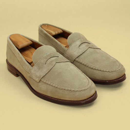 Alden Tan Suede Unlined Leisure Handsewn Penny Loafers