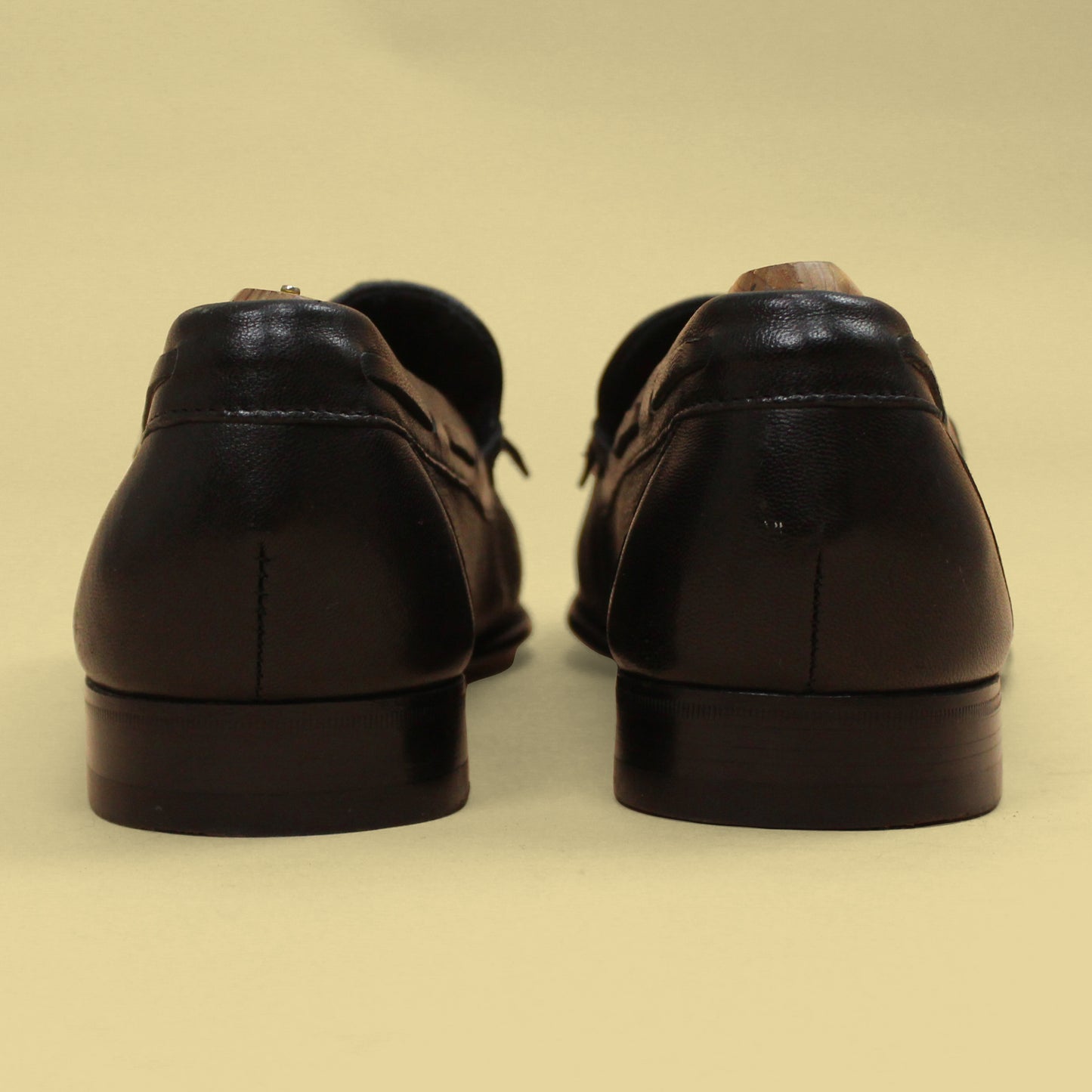 Bally Black Leather Kiltie Tassel Unlined Cirasco Loafers