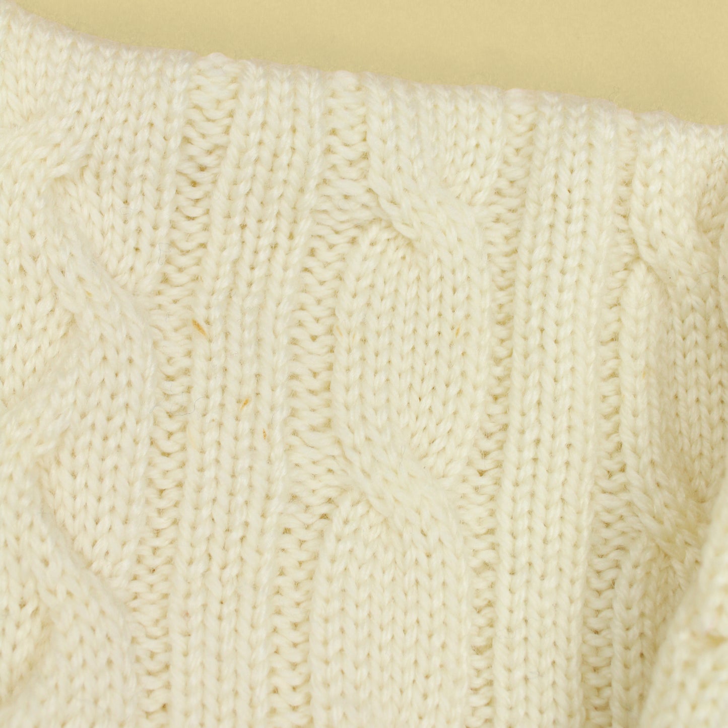 Woolovers Wool Aran Knit Crewneck Fisherman Sweater