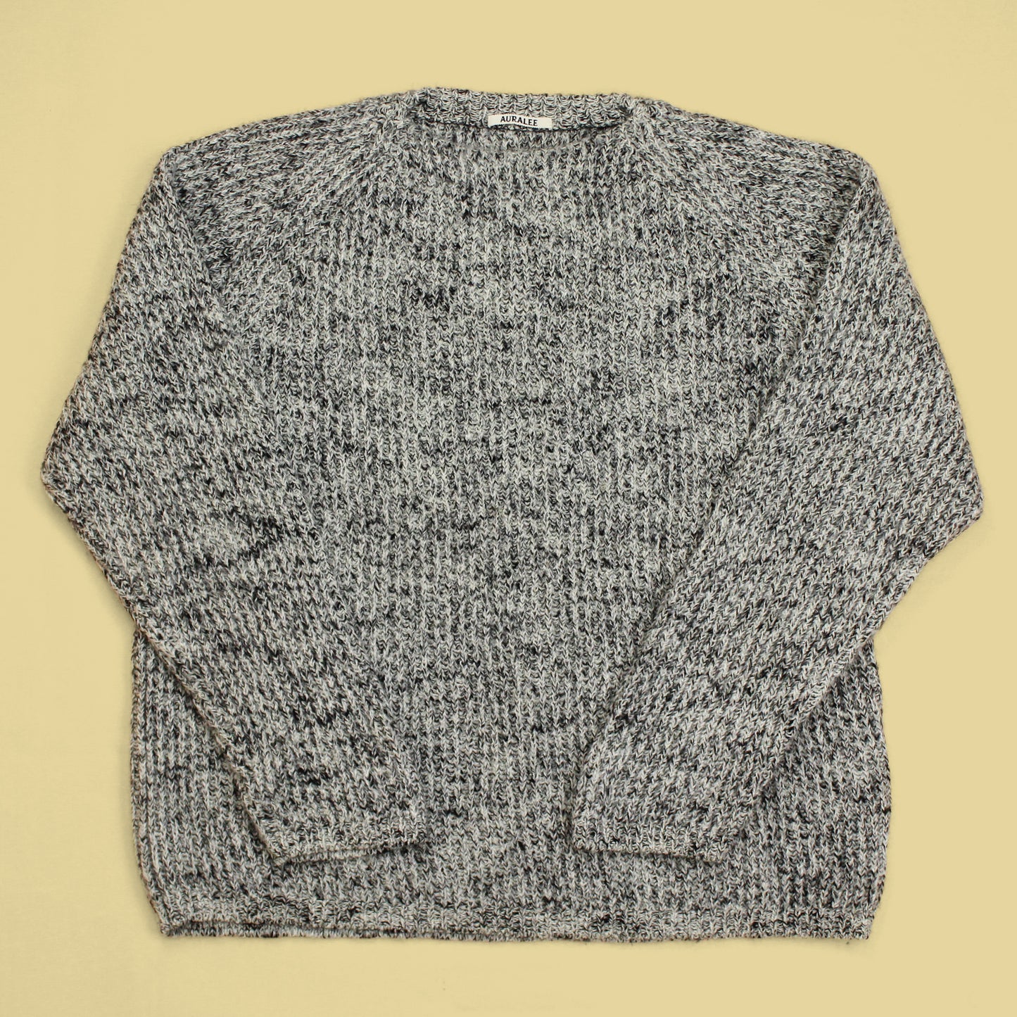 Auralee Baby Alpaca Wool Mix Rib Knit Sweater