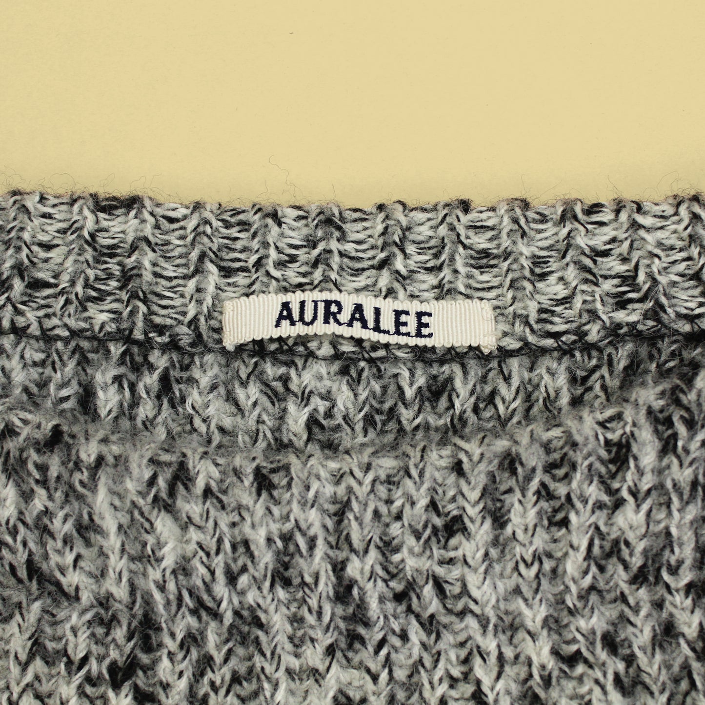 Auralee Baby Alpaca Wool Mix Rib Knit Sweater