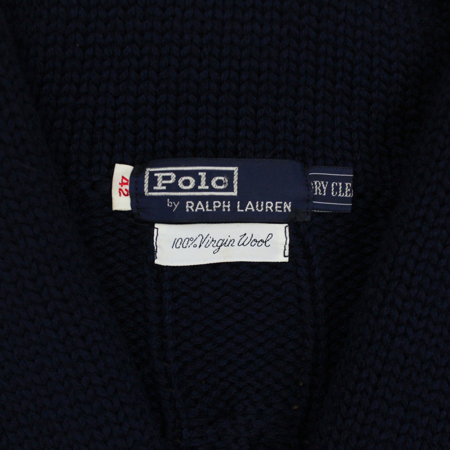 Polo Ralph Lauren Cable Knit Wool Shawl Collar Cardigan