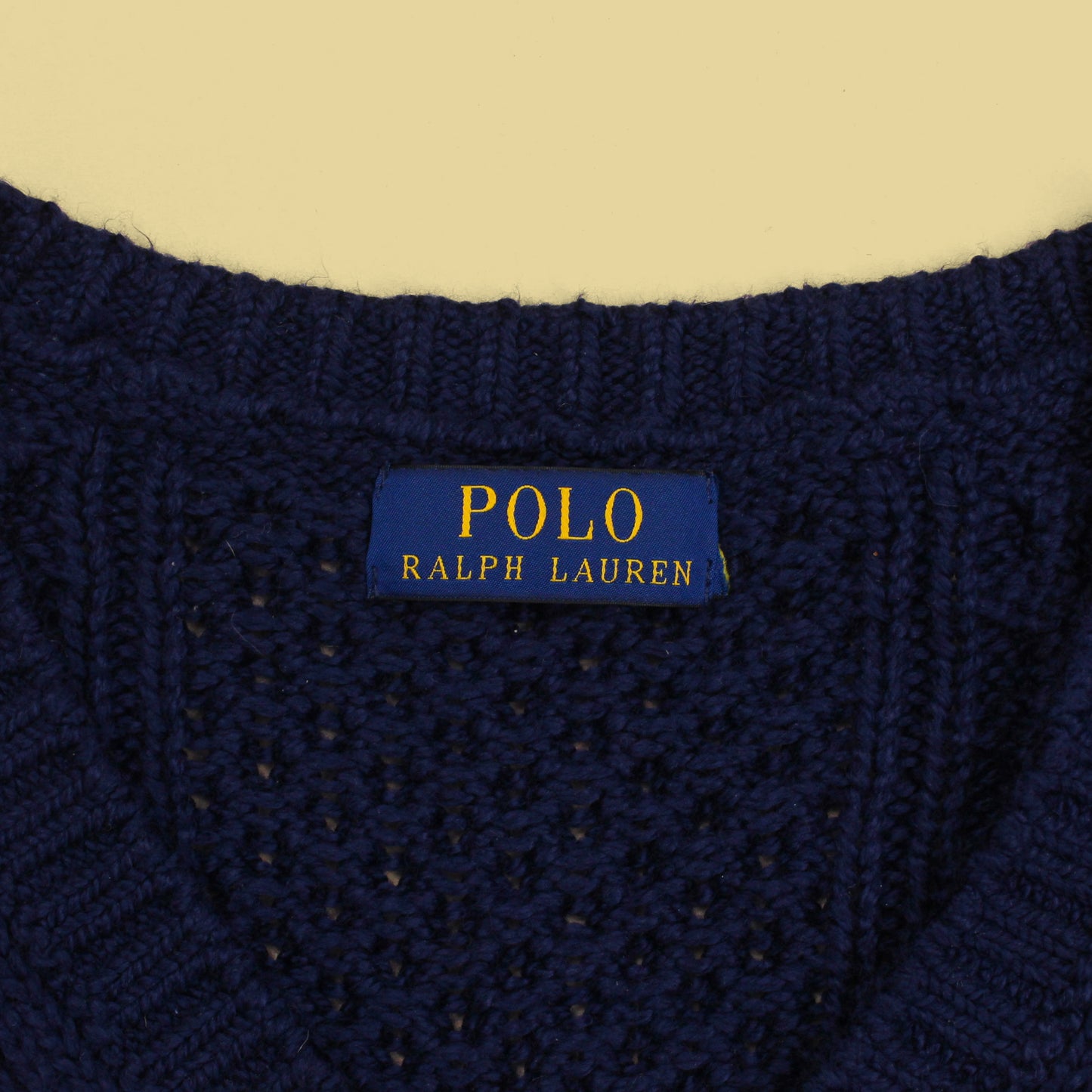 Polo Ralph Lauren Winged Foot Logo Cable Knit Sweater Vest
