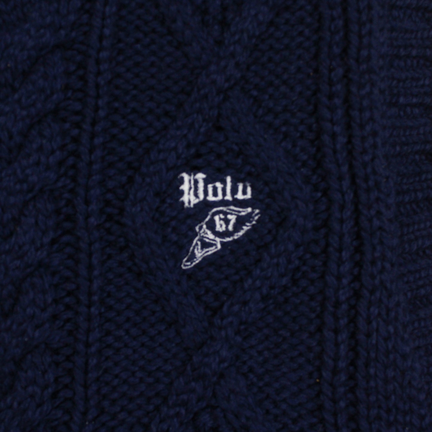 Polo Ralph Lauren Winged Foot Logo Cable Knit Sweater Vest