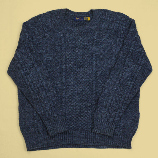 Polo Ralph Lauren Cotton Cable Knit Crewneck Fisherman Sweater