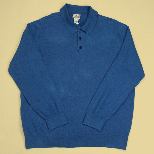 L.L. Bean Cotton Cashmere Knit Polo Sweater