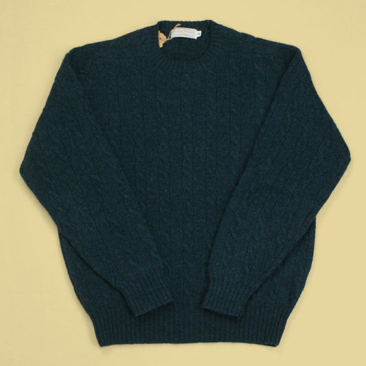 Archie Brown & Son Shetland Cable Knit Crewneck Sweater