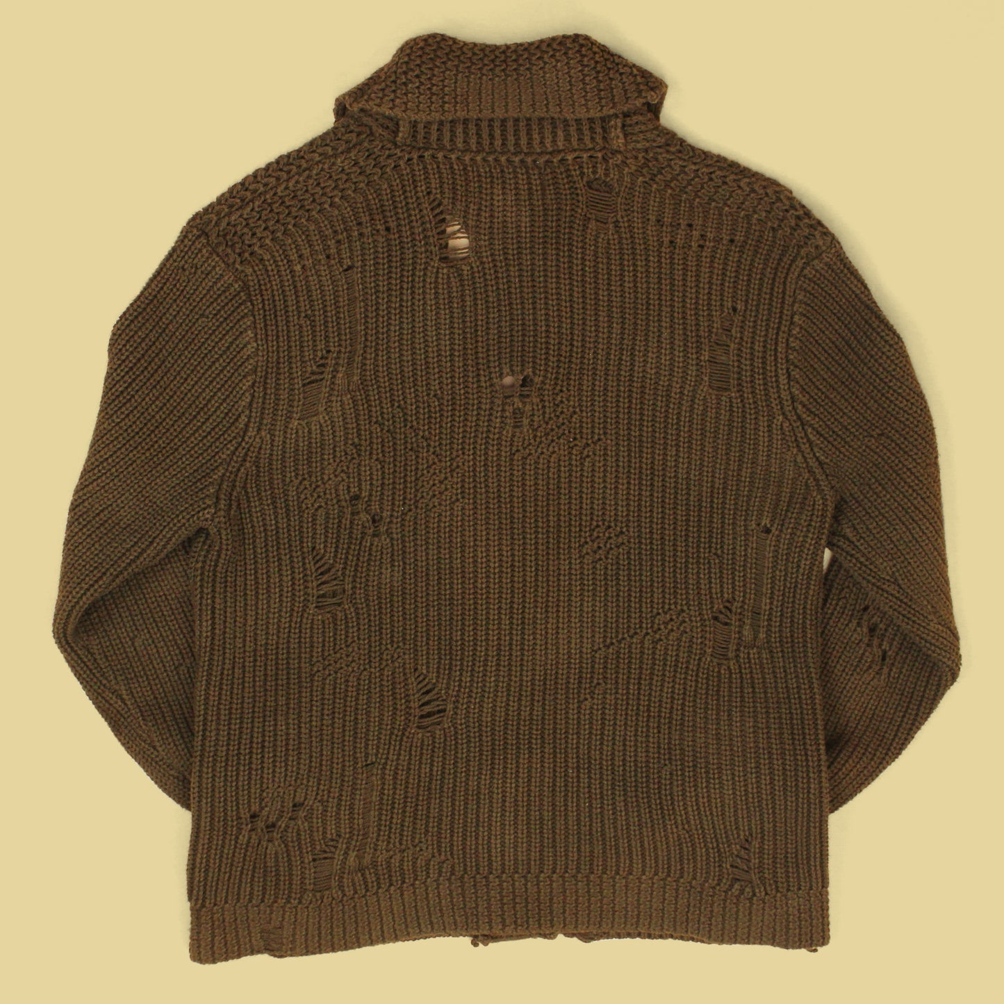 Denim & Supply Ralph Lauren Distressed Cotton Shawl Collar Cardigan