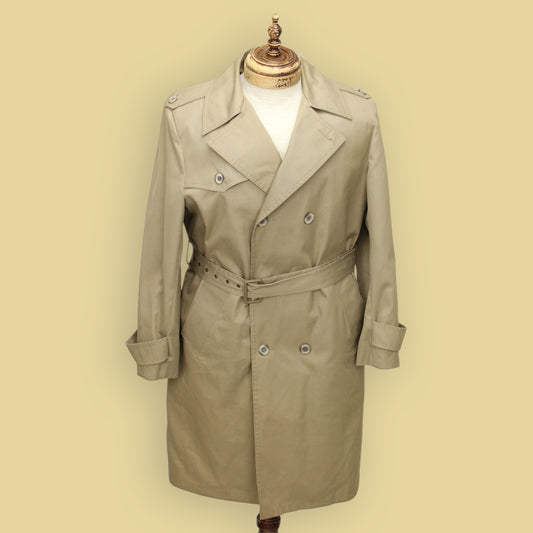 Whaling Manufacturing Co. Double Breasted Belted Trench Coat