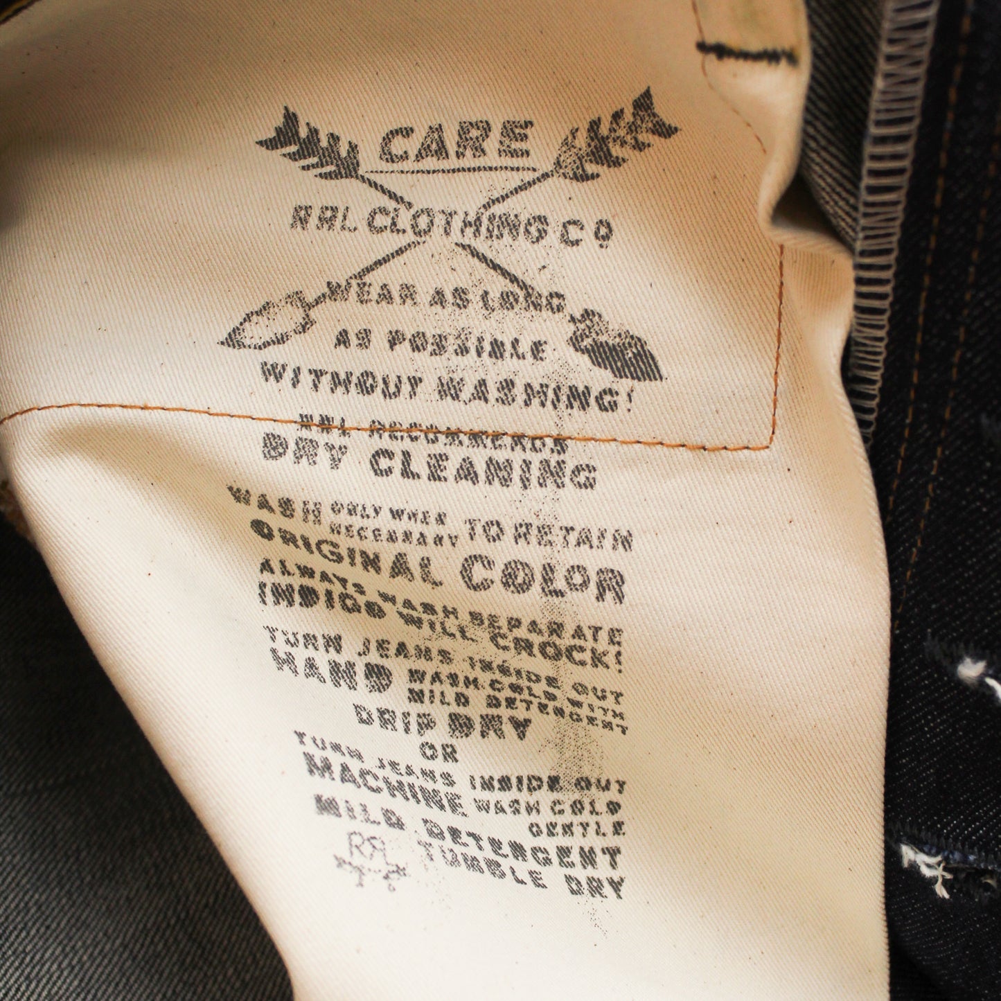 RRL Raw Selvedge Denim Straight Leg Jeans
