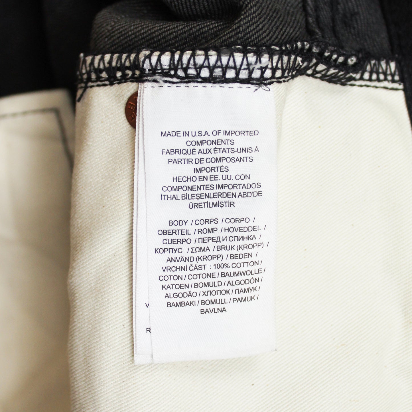 RRL Black Selvedge Denim Slim Fit Jeans