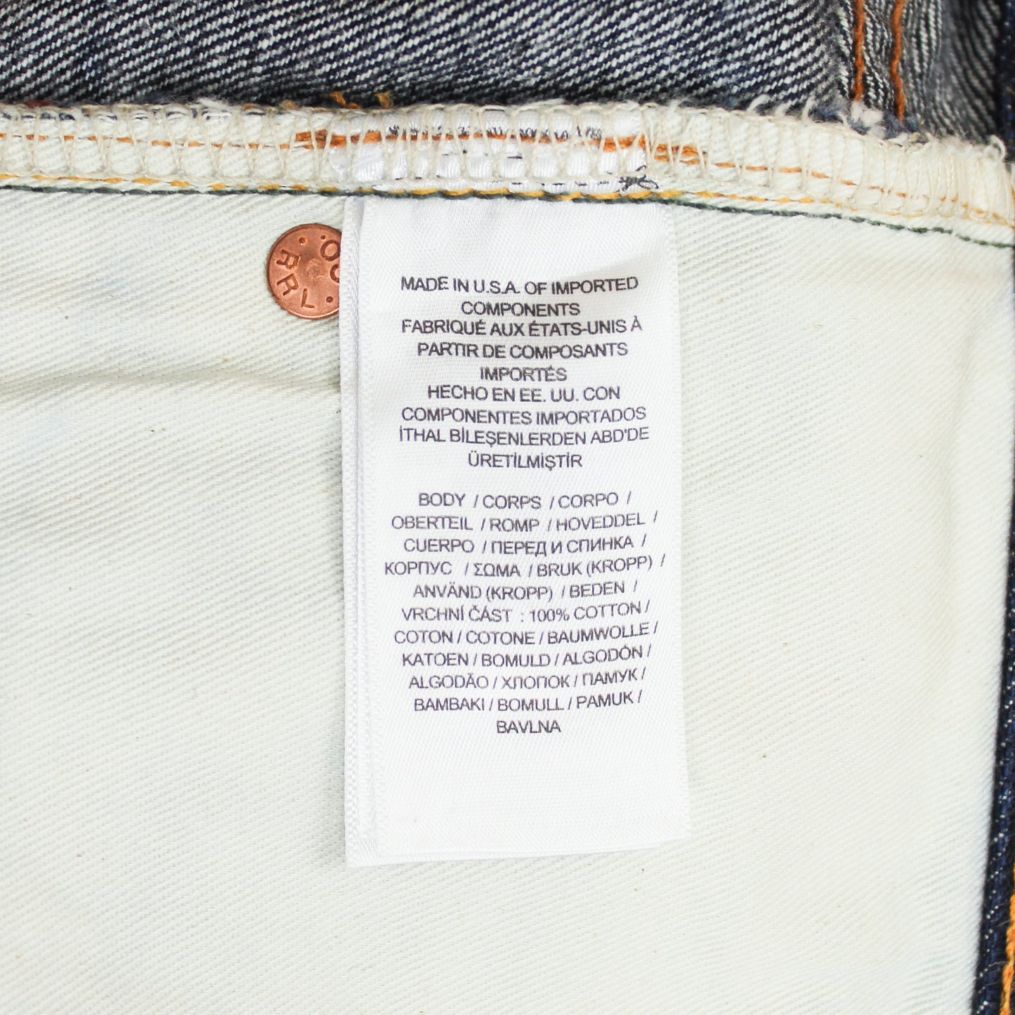 RRL Raw Selvedge Denim Slim Narrow Jeans